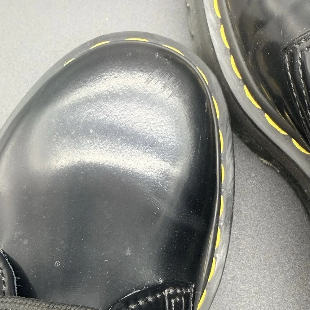 Dr Martens 1461 QUAD Black Leather Platform Shoes Size 6 Women's/5 Men's/EU 37